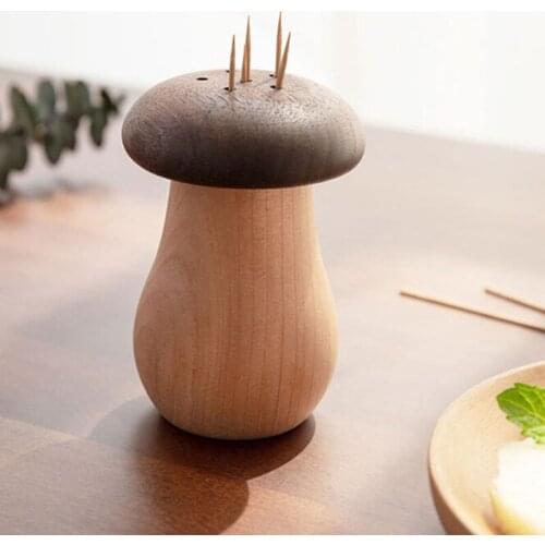 Mushroom Toothpick Holder Mushroom Boxes Home Storage Organizer Fruit Cute Kawaii Decoration Kitchen Tool for Toothpick