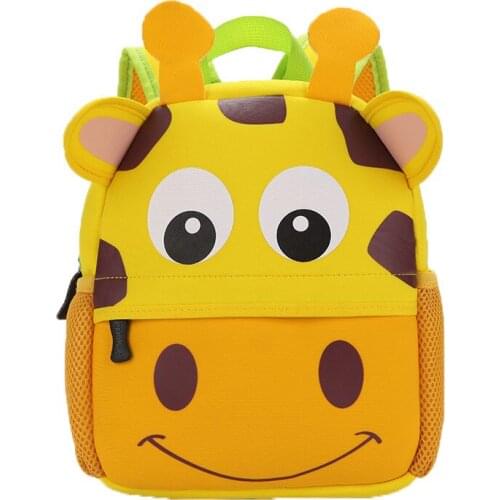 CHILDRENS School Bags Kindergarten Baby Cartoon Backpack Stereo Animal Neoprene Light hu ji Packets Small Number