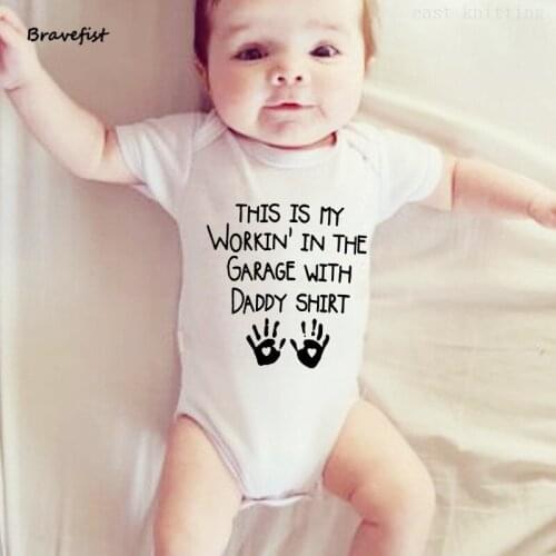 Newborn Baby Boys Girls Kids Clothes Romper Baby Bodysuit Infant Cute Hand Print Summer Onesies Outfits 0-24M Clothing Tops Tees