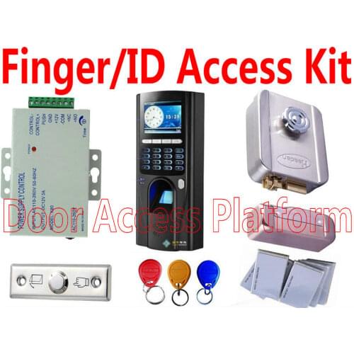 Fingerprint+RF ID 2.4"TFT LCD Color Screen standalone access controller machine,Door Contro Electro Machinery Lock Door exit kit