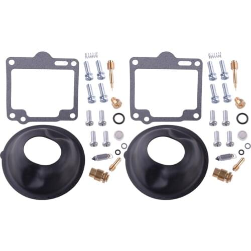 2Sets Carburetor Carb Repair Kit With Plunger Diaphragm Fit For Yamaha XV750 Virago 750 1988 1989 1990 1991-1994 1995 1996 1997