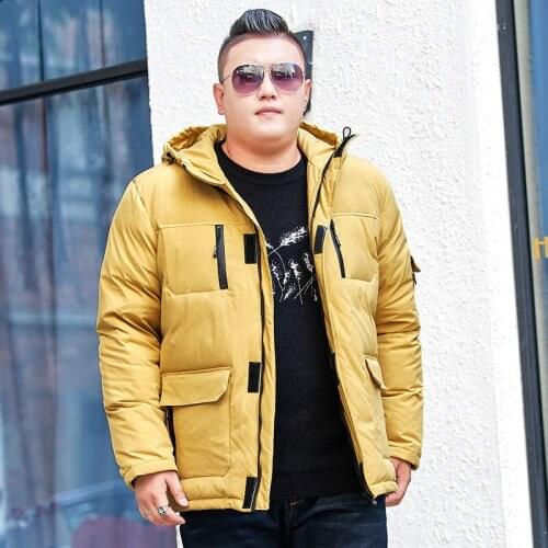 Male Jacket Mens Winter Large Size 8XL 9XL 10XL Hooded Warm Jacket Fashion Street Loose Short Jacket