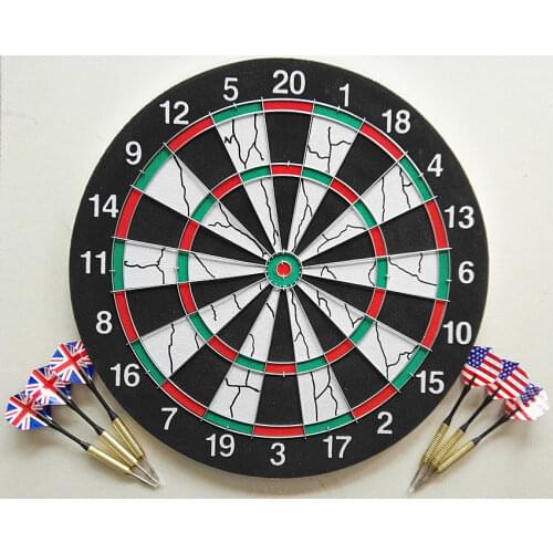2020 Hot 38CM Double-sided Flocking Dart Board Steel Tipped DartsCompetition KTV Entertainment and Leisure with 6 Darts