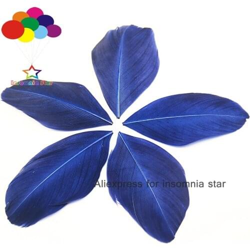Natural Swan Feathers 5-7cm Plumes Navy Goose Feather Plume for DIY Wedding Jewelry Craft Home Decoration 100pcs