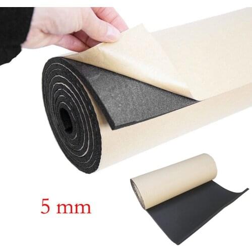 50*100cm Auto Deadening Sound Insulation Nitrile Rubber 5mm Car Interior Decoration Black Car Sound Deadening Foam