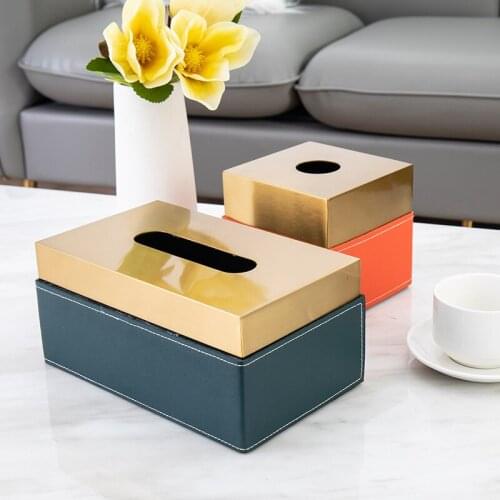 Nordic Tissue Box Nice Container Creative Rectangle Tissue Box Storage Paper Towel Dispenser Servilletero Tissue Boxes BG50TB