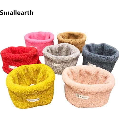 New Autumn Winter Children Plush Scarf Baby Kids Warm Neck Scarf Boys Girls Velvet Scarves Child Collar O Ring Magic Neckerchief