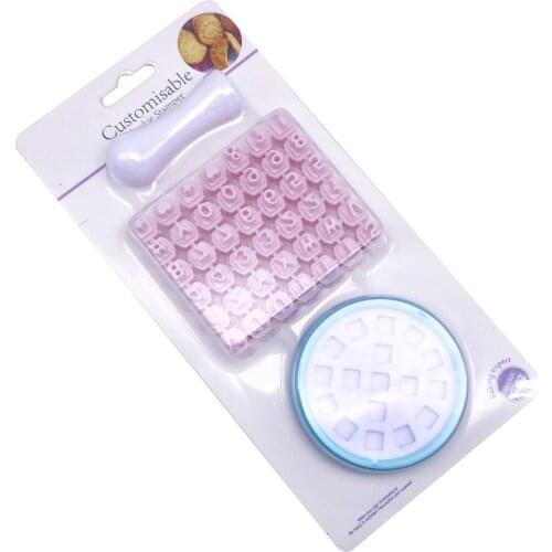 New Plastic Cake Mould DIY Alphabet Letter Impress Biscuit Cookie Cutter Press Stamp Embosser Fondant Mold Kitchen Accessories