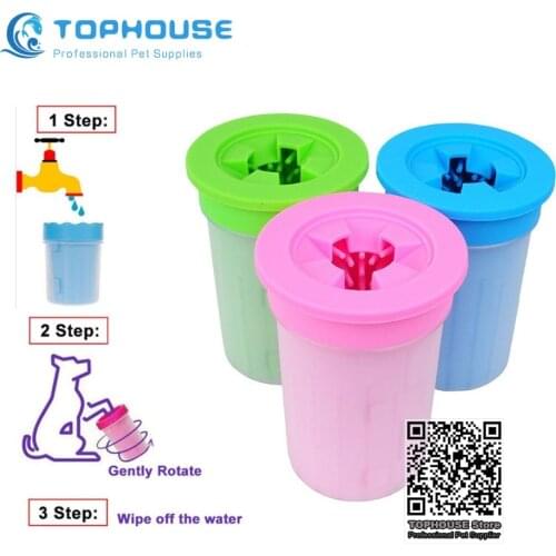 Portable Dog Paw Washer Pet Paw Cleaner For Dogs Cats Grooming With Muddy Paws Comfortable Silicone Dog Feet Cleaner