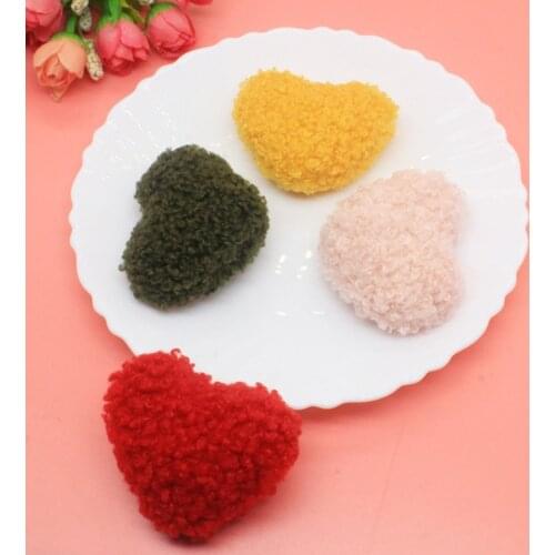 Sew on 5-7cm 10pcs/lot teddy heart dolls Padded Patches Appliques For Clothes Sewing Supplies Decoration