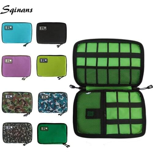 Sqinans Travel Digital Storage Bag Electronic Accessories Gadget Organizer Data Cable Organizer Bag Charger Storage Bag