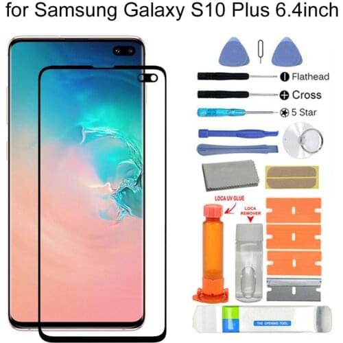 Outer Front Glass Screen Repair Kit for Samsung Galaxy S10 Plus SM-G975F G975