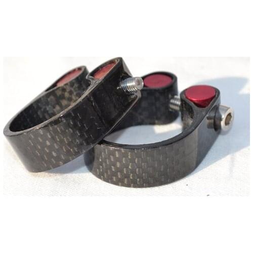 UD 3k carbon fiber road bicycle seat post clamp 34.9mm mtb bike seat tube clamp tube rod clip for 31.6 30.8 27.2mm seatpost