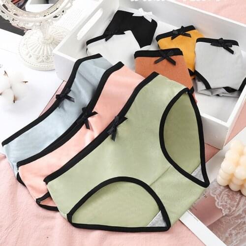 Mid Waist Women Panties Cotton Women Underwear Girls Underpants Breathable Female Briefs Seamless Lingerie