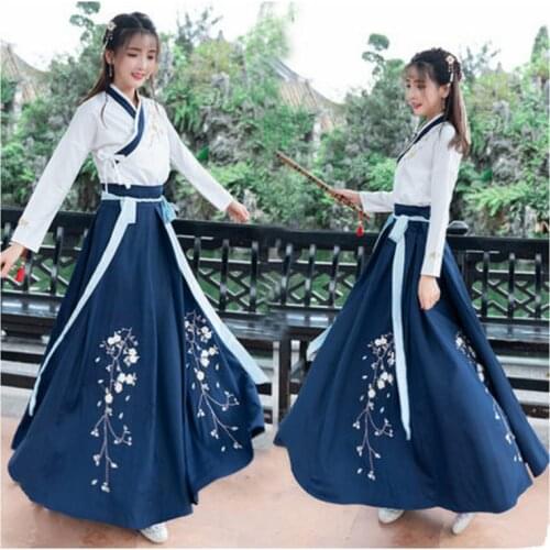Hanfu Mulheres Women Plum Hanfu Costume Dress Fairy Skirt Fresh and Elegant Huaqing Pavilion Hanfu Clothing Chinese Style