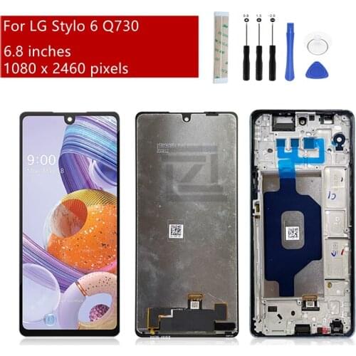 For LG Stylo 6 LCD Display Touch Screen Digitizer Assembly For LG Q730 Display Replacement Repair Parts 6.8