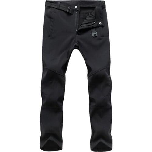 Winter fleece pants men stretch wateproof windproof softshell thermal trousers female casual outwear tactical pants Pop pantolon