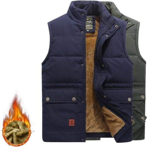 Winter Men Vest Fleece Thick Warm Waistcoat Outwear Casual Thermal Soft Vests Sleeveless Jackets windproof Clothing Size 8XL
