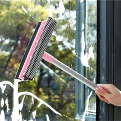 Long handle Window Scraper Glass Cleaning Brush Soft Sponge Cleaner Bathroom Wiper Car Windows Washing Home Cleaning Tool