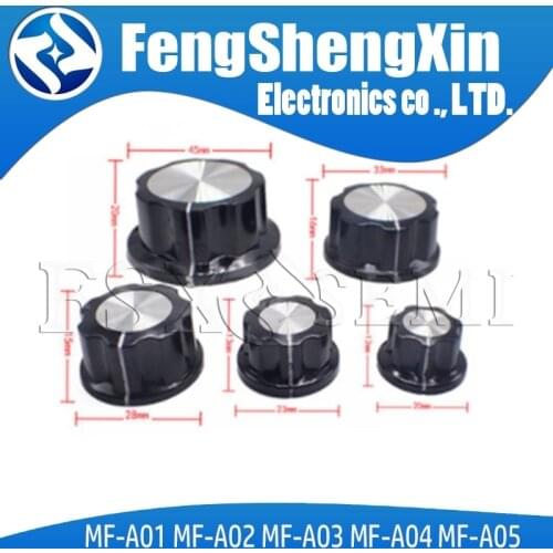 10pcs/lot MF-A01/A02/A03/A04/A05 Potentiometer knob bakelite potentiometer potentiometer knob cap diameter,inner bore:6mm