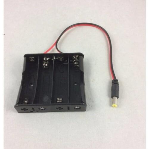 18650 Battery Case Box Holder for 4x 18650 with 5.5*2.1mm DC Power Plug