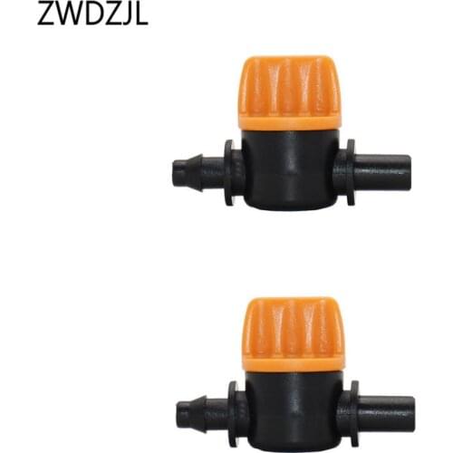 Drip irrigation 6mm to 4/7 hose Garden tap 1/4 inch irrigation water valve anti drip Mini Valve connectors barb adapter 200pcs