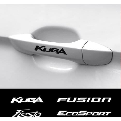 4PCS Car Vinyl Door Handle Stickers For Ford Fiesta Mondeo Fusion Explorer Escape Shelby Edge Ecosport Kuga Mustang Accessories