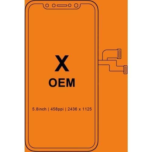 5pcs For Tianma OLED OEM For iPhone X LCD Display LCD Replacement Touch Screen With Digitizer Assembly Black