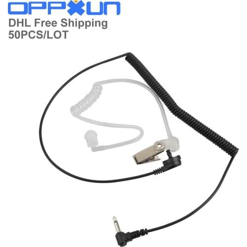 Free Shipping OPPXUN High Quality 3.5mm Covert Mic Acoustic Tube Earpiece Earphone 1 PIN for Motorola ICOM Radio Accessories