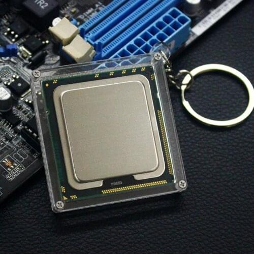Customized Laser Engraving 1366 CPU Keychains Key chain Pattern DIY Personalized Creative Pendant for Science Geek Ornament Gift