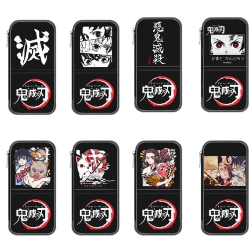 Anime Demon Slayer Boys Girls Cartoon Pencil Case Bag School Pouches Children Student Pen Bag Kids Purse Wallet Gifts
