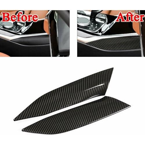 For BMW 3 Series G20 2020 Car Side Center Console Decoration Cover Sticker Carbon Fiber ABS