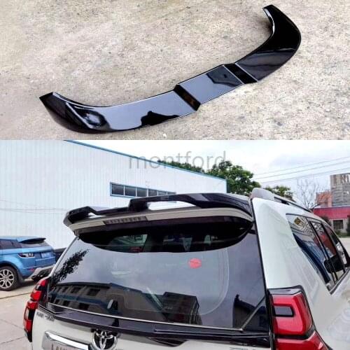 For Toyota Cruiser Prado 2010-2021 ABS Plastic Black White Color Rear Roof Spoiler Wing Trunk Lip Boot Cover Car Styling