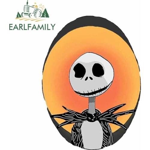 EARLFAMILY 13cm x 9.6cm for The Pumpkin King Decal Suitcase Creative Graffiti Stickers Fine Scratch-proof Waterproof Decoration