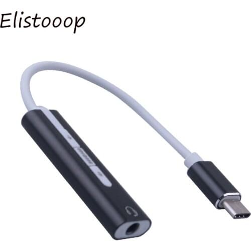 Elistooop 2018 USB C Type-C Sound Cards USB C Type-C Sound Card External Converter Adapter with 3.5mm Aux Stereo