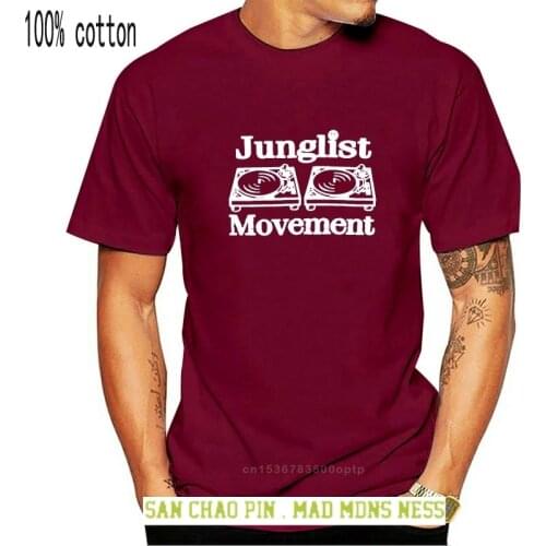 Drum and Bass Clubbing Turntables Decks Music DNB Man Junglist Movement T Shirts MenCotton O Neck Mens tshirt Tops Tees