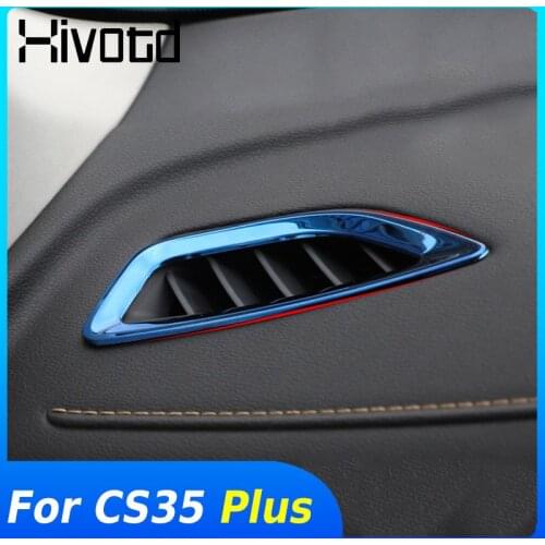 Hivotd Front Air Outlet Cover Interior Decoration Trim Stainless Steel Accessories Parts For Changan CS35 Plus 2018 2019 2020