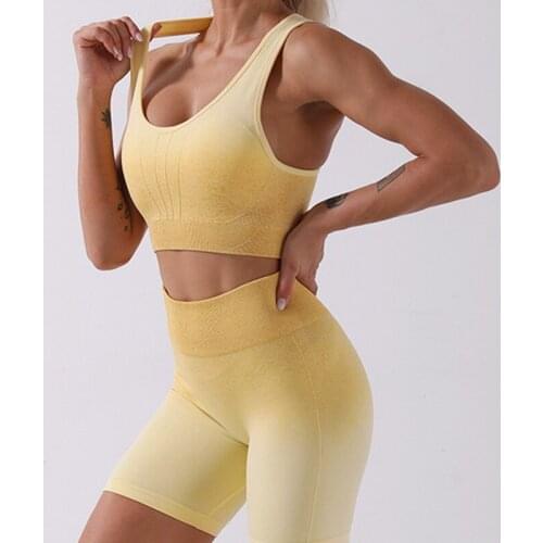 Seamless 3 Piece Set Yoga Set Fitness Set Woman Gym Leggings Tracksuits Breathable Sports Bra Sports Suits Women Yoga Clothes