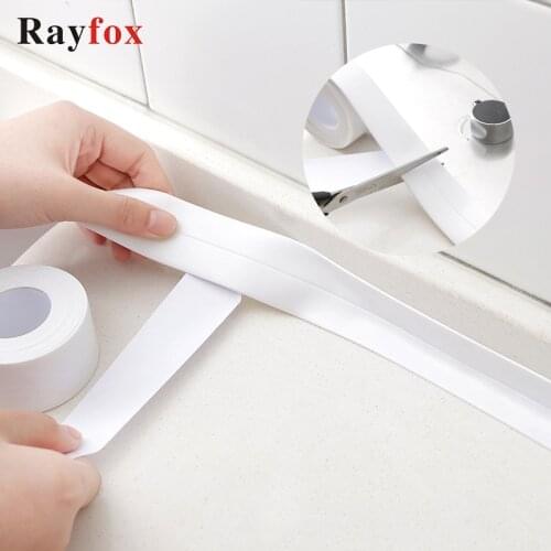 Kitchen Ceramic Sticker Self Adhesive Waterproof Anti-moisture PVC Sticker Bathroom Wall Corner Line Sink Stickers 3.2m*3.8cm