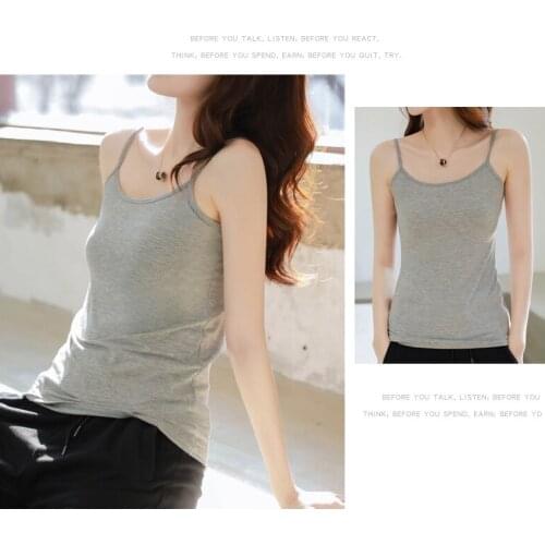 New Tank top Women Summer Casual Camisoles Spaghetti Strap Cropped Vest Female Camis Fashion Sexy