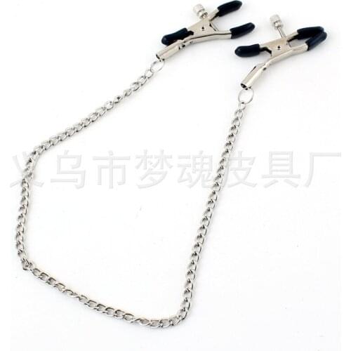 Metal Long Chain Nipple Clamps Chains Adult Game Breast Clips Milk Folder For Adult Couples Flirting Sex Toys Women Gay EK-New