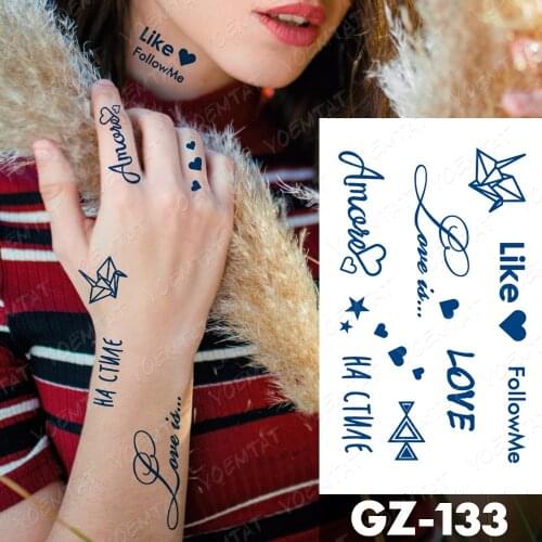 Semi-permanent Water Transfer Temporary Tattoo Sticker Clock Arrow Map Compass Cross Tattoos Female Body Art Fake Tatto Men