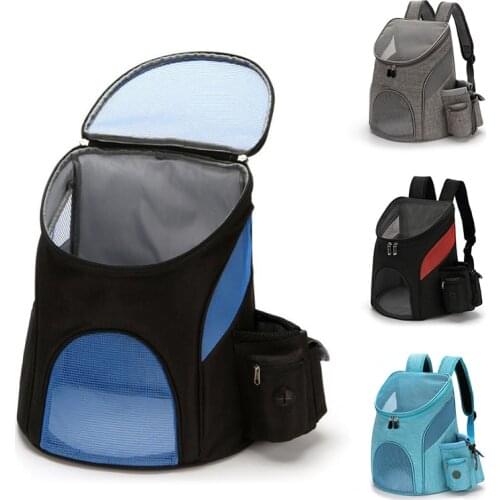 Portable Dog Bag Backpack Breathable Mesh Dog Cat Carrier Outdoor Travel Zipper Soft Shoulder Bags for Small Medium Dog Supplies