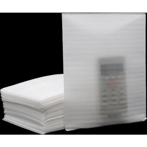 Behogar 200PCS 10x15cm 0.5T EPE Shockproof Flexible Packaging Cushion Foam Wraps Sheets Pouches for Tableware Glass Vase