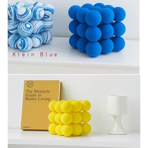 Klein blue decoration Ornament ins Wind NetRed geometric dimensional Home Shooting Props Background decoration
