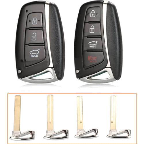 Kutery 3/4 Buttons Replacement Remote Car Key Shell Case Fob For Hyundai Genesis Santa Fe Equus Azera