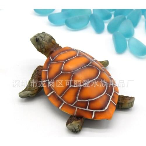 Stylish Aquarium Ornament Polyresin Turtle Tortoise Artificial Fish Tank Turtle Decoration Supply aquarium castle