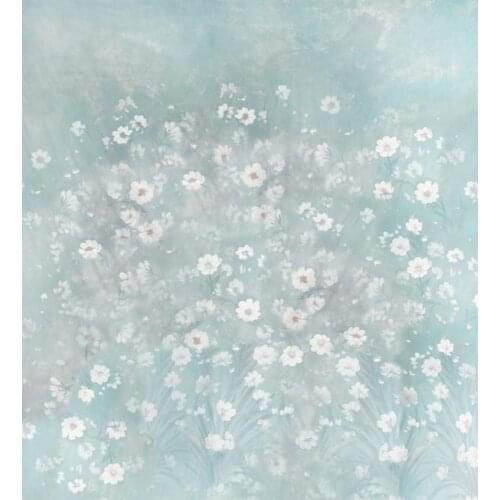 Light Mint Floral Photography Backdrops Newborn Baby Photo Background Cloth for Studio Custom Background for Kids Birthday