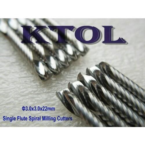 NEW 3.0x3.0x22mm Single Flute Carbide CNC Endmill Cutters Wood Tools for CNC Router,Acrylic Cutting Woodworking Milling Cutters