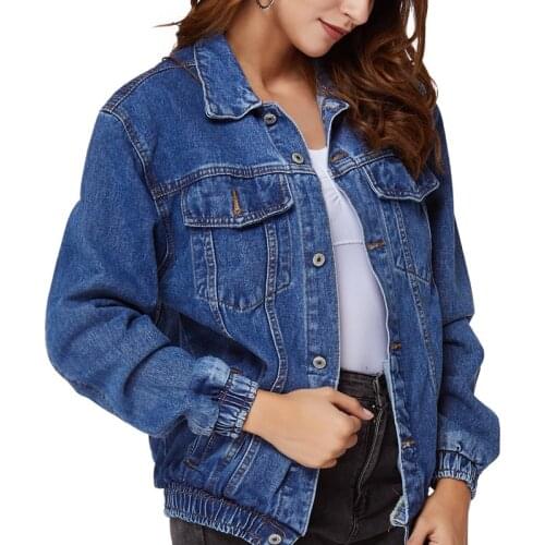 Streetwear Womens Jean Jacket Fashion Loose Female Spring And Autumn Versatile Coats Denim Top Girls Casual Denim Jacket